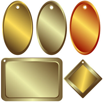 Gold, silver and bronze  counters  (vector)