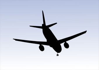 illustration of an aeroplane landing