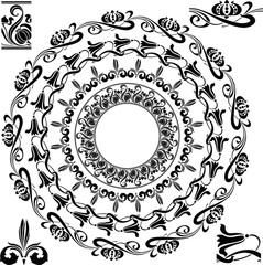 Plant Abstract Ornament - Seamless Background Vector