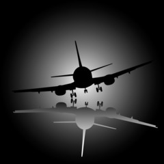 airplane black illustration