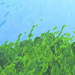 Fototapeta na wymiar Abstract green beautiful water background