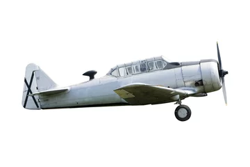 Deurstickers Oud vliegtuig oorlogspropeller gevechtsvliegtuig
