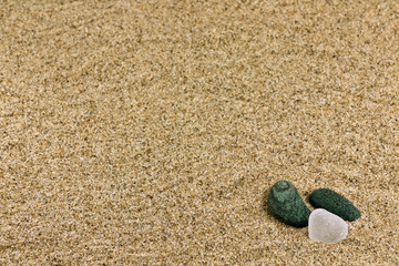 sand and sea stones
