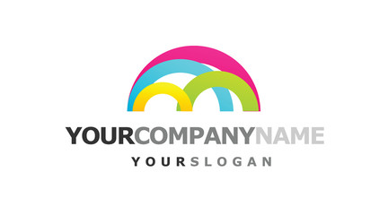 Colorful rainbow vector logo
