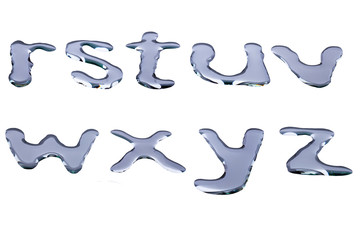 water alphabet rst...z