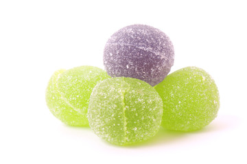 Fruit jelly isolated on white