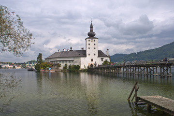Fototapeta na wymiar Seeschloss Ort, Gmunden, Austria