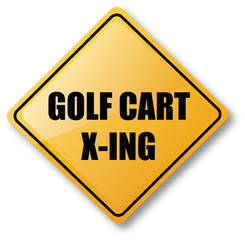 Golf Cart Crossing Sign