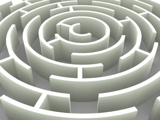 Three-dimensional graphic image. Labyrinth.