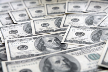 background from chaotically lyings greenbacks