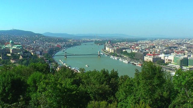 Zoom panorama of Budapest, Hungary