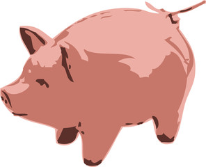 vector cute pig illustration