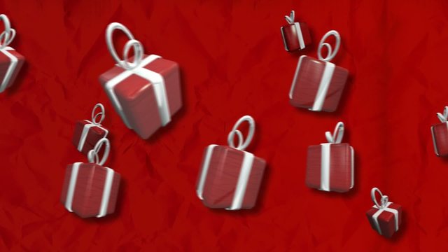 Cadeaux 3d fond rouge