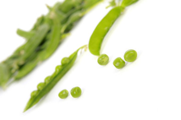 Petits pois frais du jardin