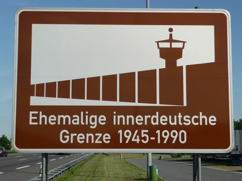Hinweisschild ehemalige innerdeutsche Grenze