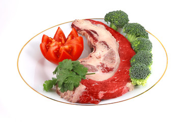 raw red meat steak