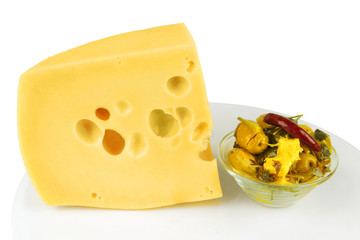 yellow cheese on dish