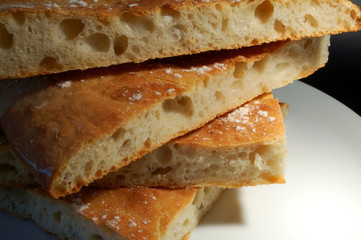 Homemade bread sliced