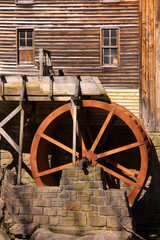 Fototapeta premium Rustic Wheel On Water Mill