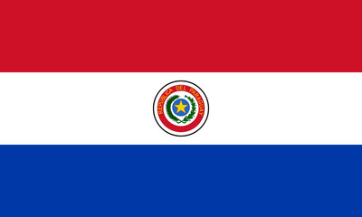flag of paraguay - obrazy, fototapety, plakaty