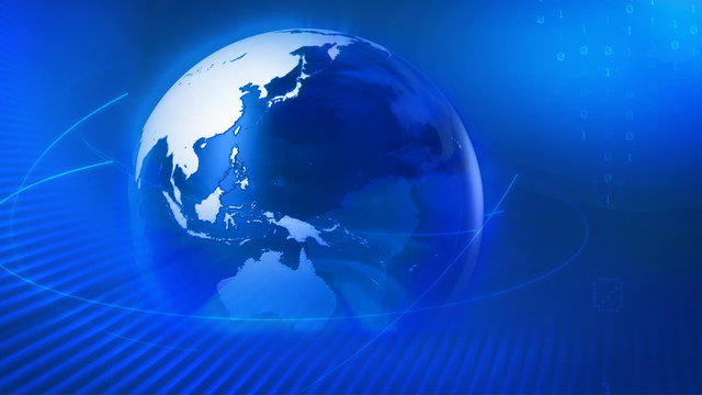 Rotating globe with fast orbit paths in loop
