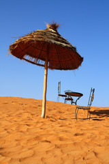 romantic place to sit on the Sahara