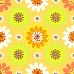 Abstract seamless floral pastel pattern