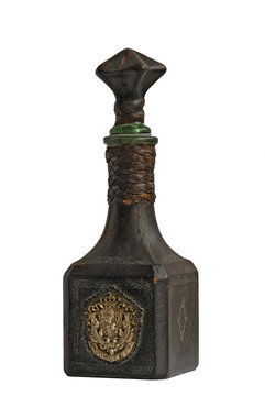 Bouteille en cuir marron