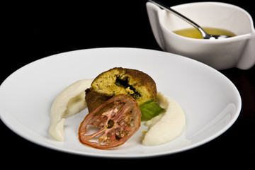 Garlic thyme roast pork and potato mash