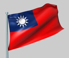 Naklejka premium Nationalflagge Taiwan