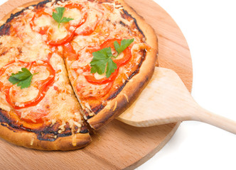 tomato pizza with pepper