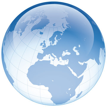 Europakarte und Weltkugel