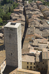 San Gimignano tall towers in Tuscany
