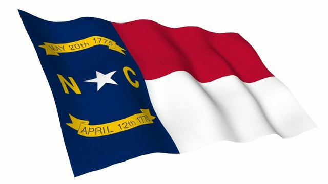 North Carolina (US) Animated Flag
