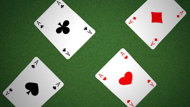 cards animation (four aces, royal flush)