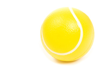 A tennis ball on a white background
