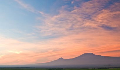 Naklejka premium Kilimandżaro at Sunrise