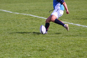 Obraz premium rugby kicker