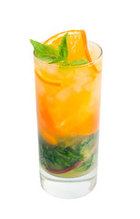 Mojito orange cocktail.isolated