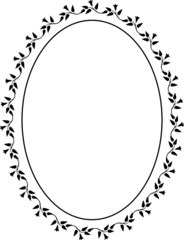 Vector oval decorative frame