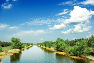 river by a hot canicular day