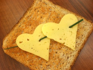 Liebe, Romantik, Käse, Schnittlauch