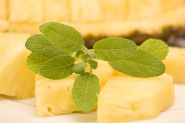 pineapple and salvia