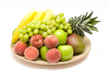 fresh fruits on a plate