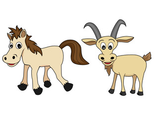 Chinese Zodiac Set 4 : Horse And Goat