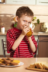 Child drinking juice