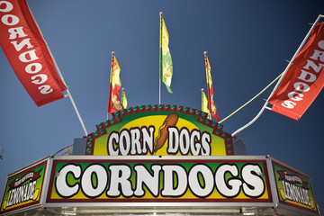 Corn dogs at a carnival