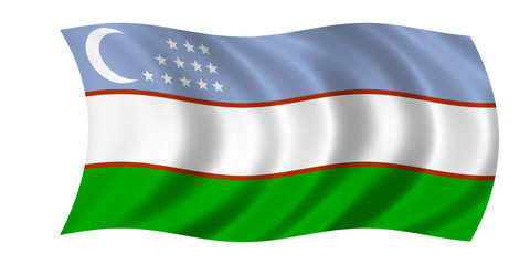 Obraz premium usbekistan fahne flag