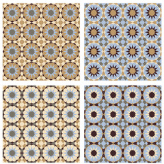 Geometric Seamless Pattern blue/brown