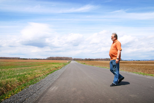 Man Crossing The Road